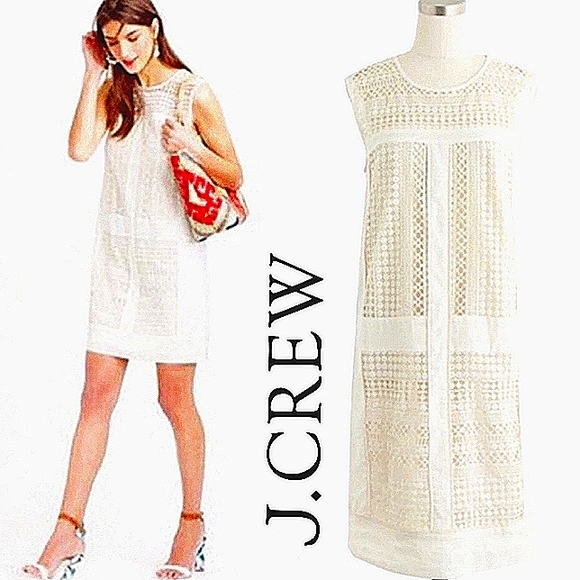 J. Crew Dresses & Skirts - J CREW LACE Sleeveless Shift Dress EUC